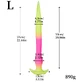 The Deeper The Better – Dildo mare din silicon luminos, pentru penetrare profundă, 57 x 4,5 cm – Multicolor