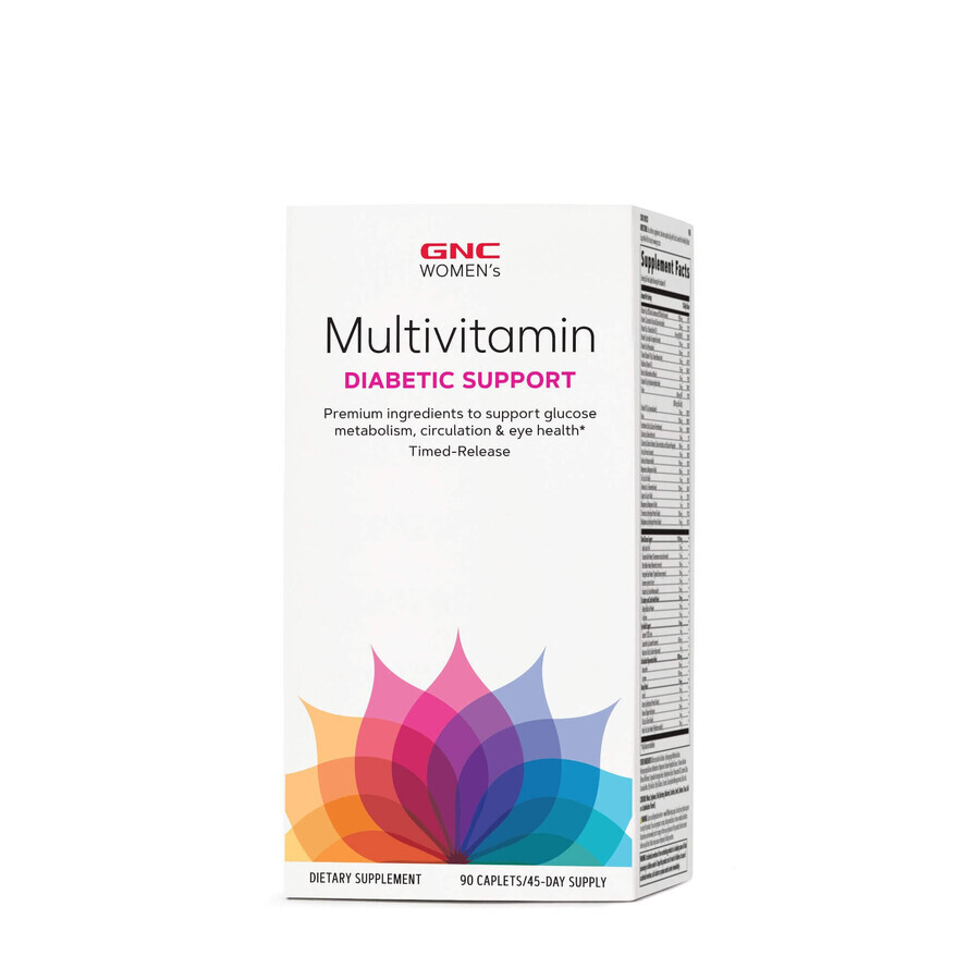Gnc Women's Multivitamin Diabetic Support, Multivitamin For Women For Diabetic Support, 90 Tb