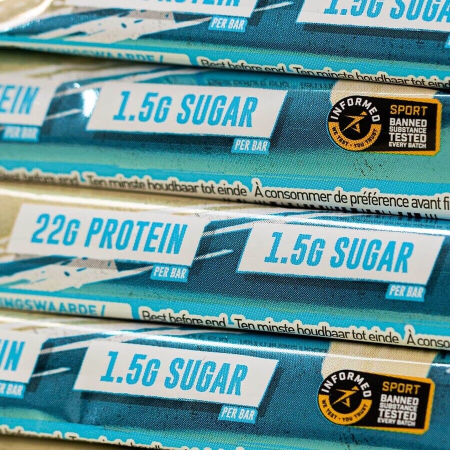 Grenade High Protein, Low Sugar Bar White Chocolate Cookie, Barre protéinée aromatisée au chocolat blanc, 60 g