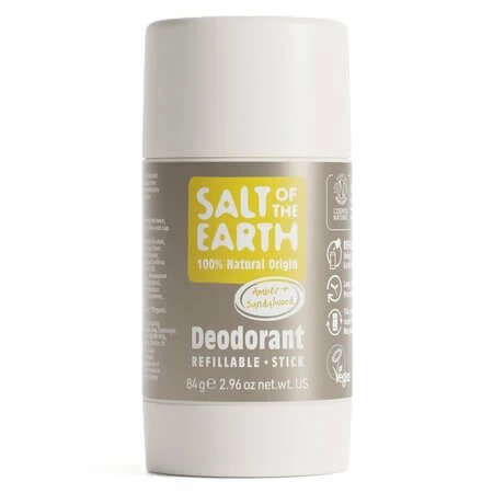 Salt of the earth Déodorant stick naturel au bois de santal ambré, 84 g, Salt Of The Earth