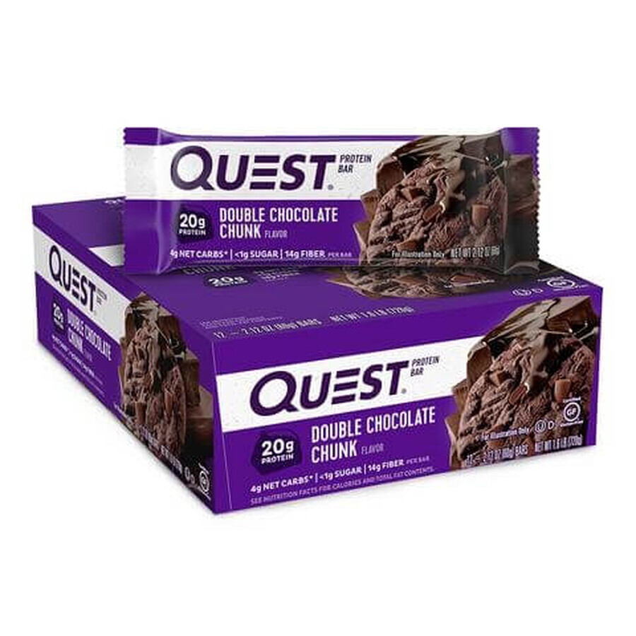 Quest Protein Bar, Barre protéinée aromatisée au chocolat, 60g