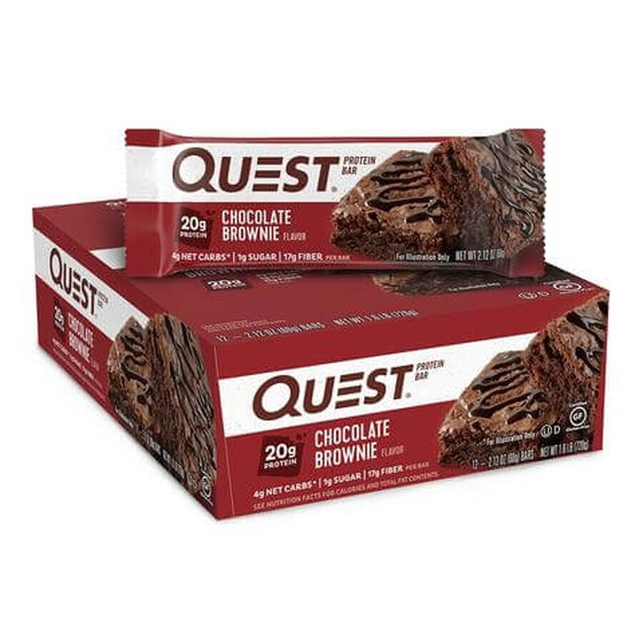 Quest Protein Bar, Barre protéinée, goût gâteau au chocolat, 60g