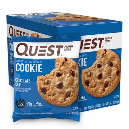 Quest Protein Cookie, biscuit protéiné, arôme pépites de chocolat, 59g