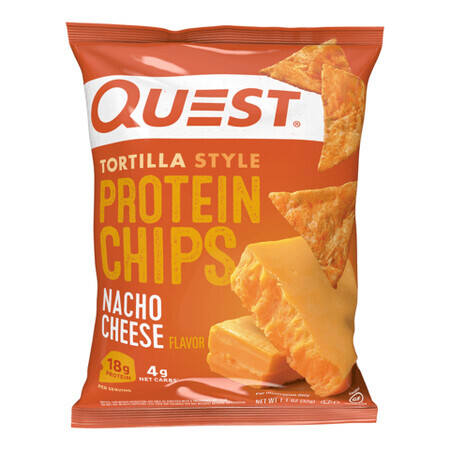Quest Tortilla Style Protein Chips, chips tortilla aromatisées au fromage Nacho, 32 g