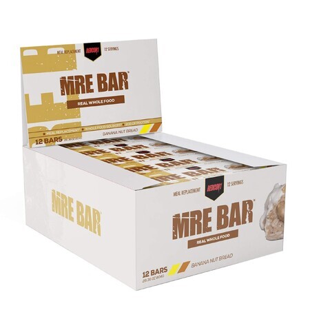 Redcon1 Mre Bar Barre protéinée au goût de pain de noix à la banane, 67 g