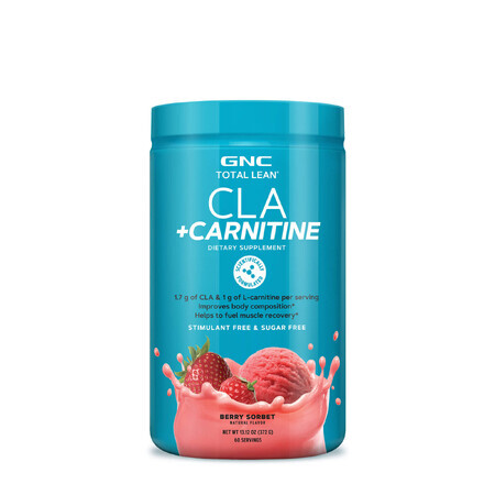 Total Lean Cla + Carnitine, Acide Linoléique Conjugué et Carnitine, Arôme Sherbet aux Baies, 372 g