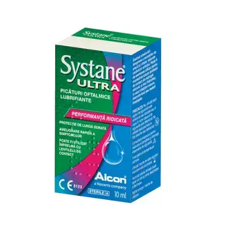 Systane Ultra Picaturi oftalmice lubrifiante, 10 ml, Alcon