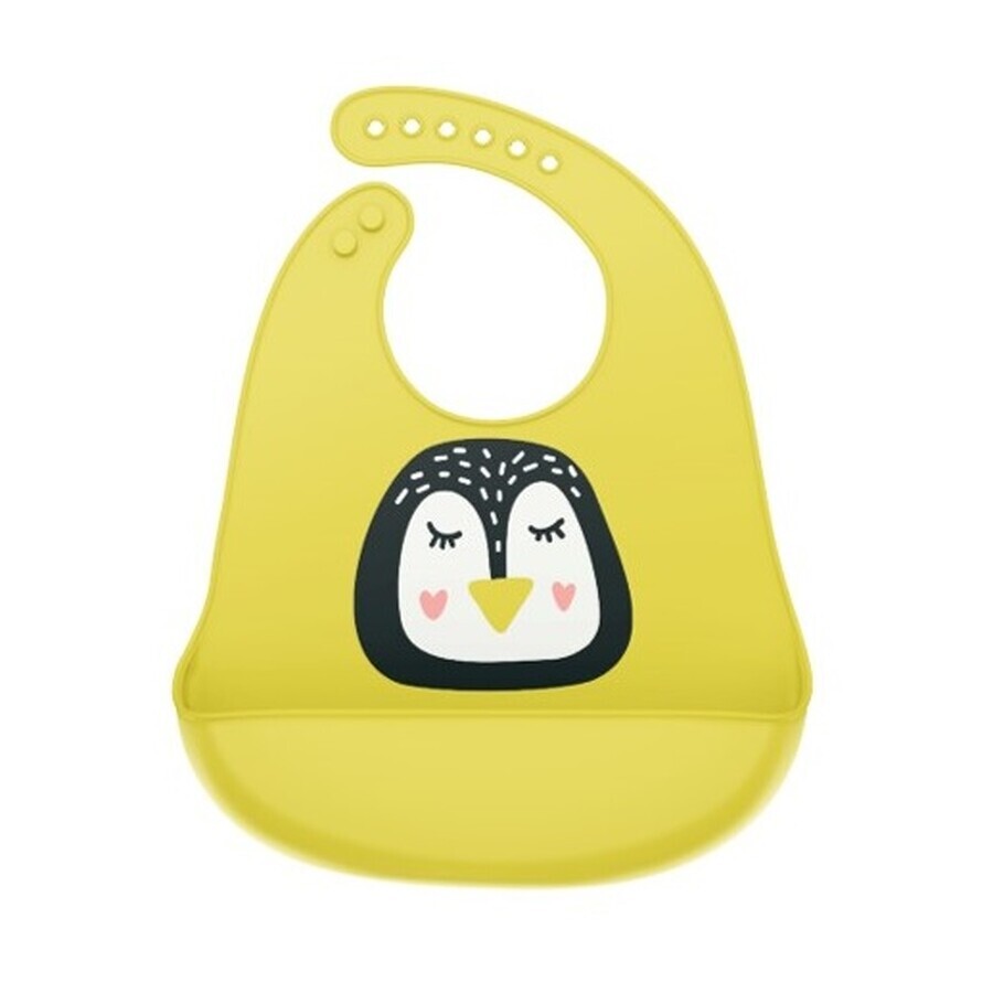 Bavoir en silicone avec poche, Pingouin, Coccorito