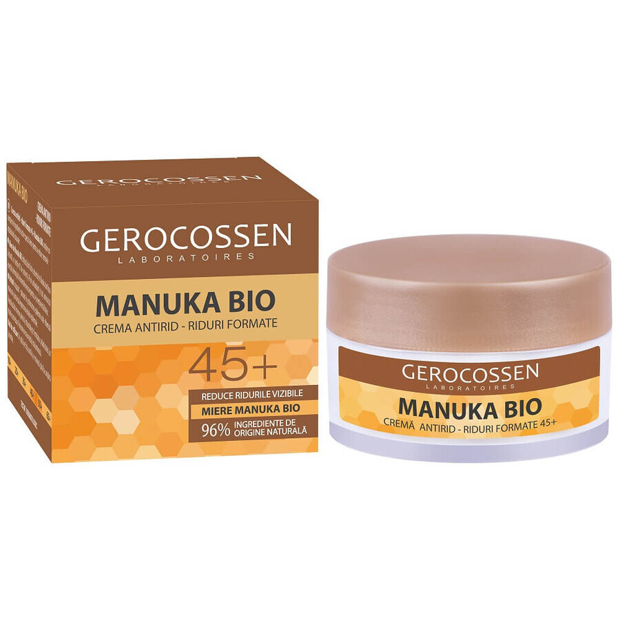 Crème anti-rides au miel de Manuka Bio 45+, 50 ml, Gerocossen Évaluations