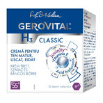 Cream for mature, dry, wrinkled skin Gerovital H3 Classic 55+, 50 ml, Farmec