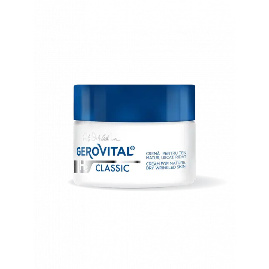 Cream for mature, dry, wrinkled skin Gerovital H3 Classic 55+, 50 ml, Farmec