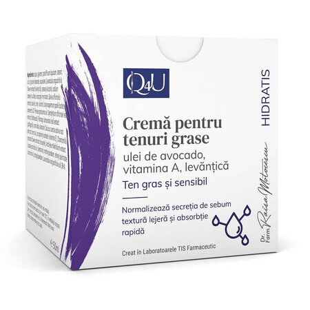 Crème pour peaux grasses Hidratis Q4U, 50 ml, Tis Farmaceutic