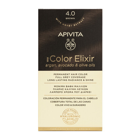 Couleur des cheveux My Color Elixir, nuance 4.0, Apivita