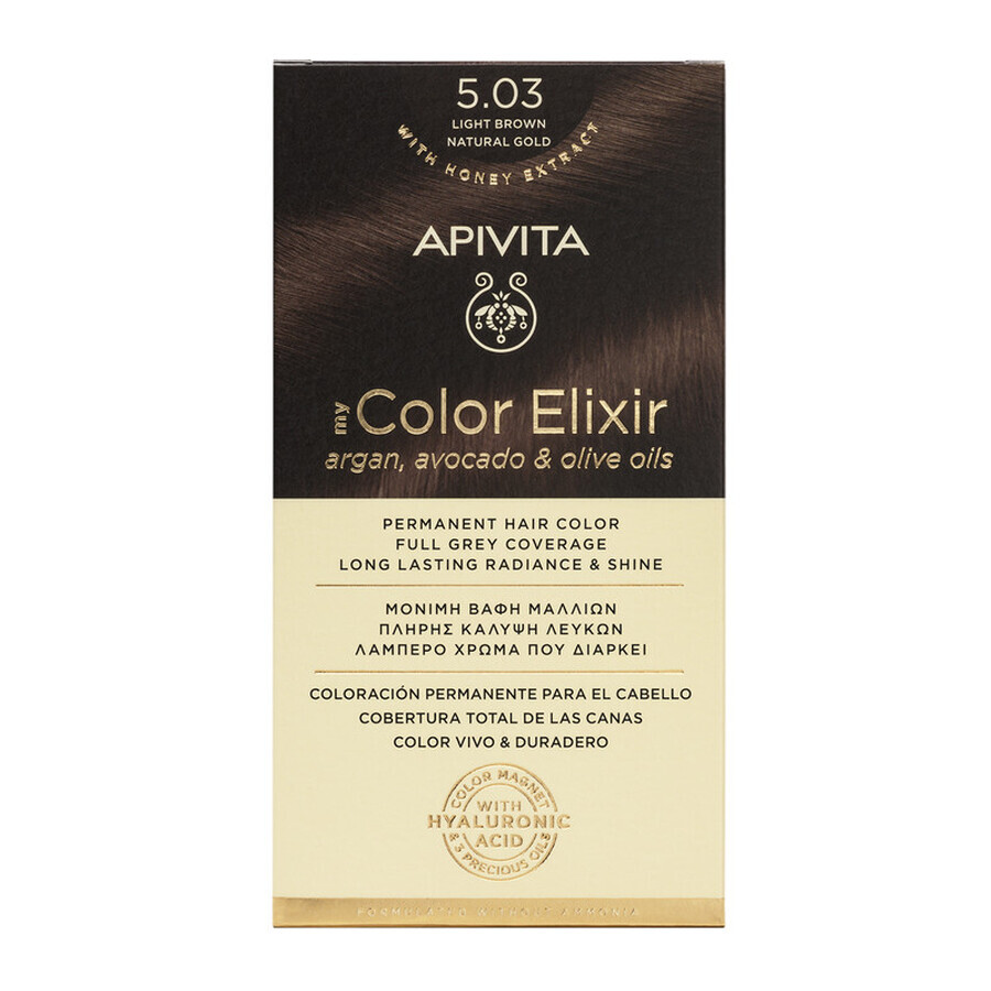Tintura per capelli My Color Elixir, tonalità 5.03, Apivita