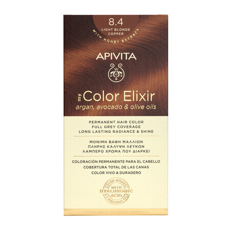 Vopsea pentru par My Color Elixir, nuanta 8.4, Apivita