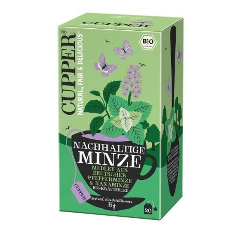 Infusion biologique de menthe et de menthe allemande, 30 g, Cupper