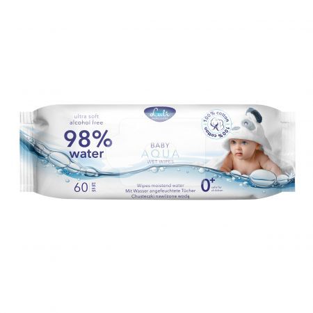 Feuchttücher mit 98% Wasser, 60 Stück, Luli Baby Care