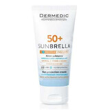 Crema protectie slara SPF 50+ ten normal-uscat si piele sensibila cu capilare fragile Sunbrella, 50 g, Dermedic