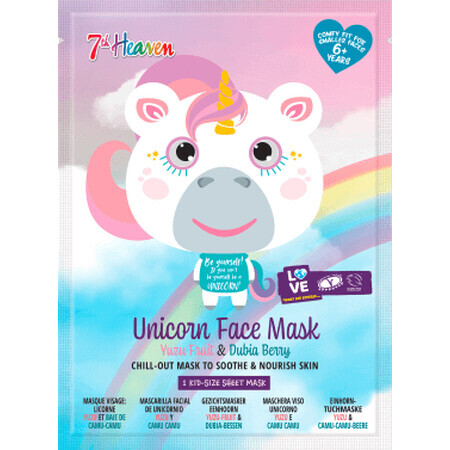7th Heaven Masque facial de la licorne, 1 pièce