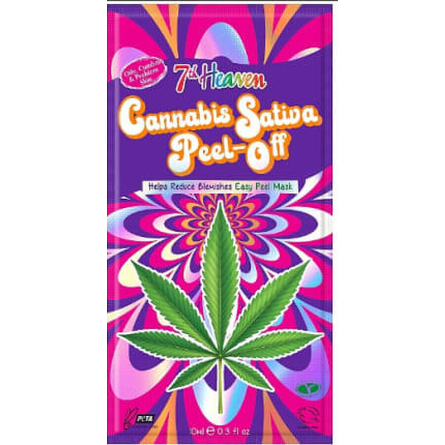 7th Heaven Masque exfoliant pour le visage Cannabis sativa, 1 pc