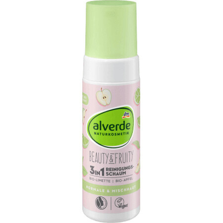 Alverde Naturkosmetik Beauty&Fruity 3în1 spumă de curățare, 150 ml