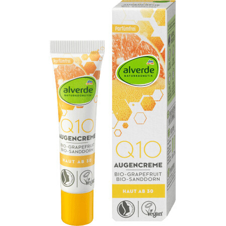 Alverde Naturkosmetik Gel Q10 per il contorno occhi, 15 ml