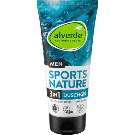 Alverde Naturkosmetik MEN Sport Gel douche 3 en 1, 200 ml