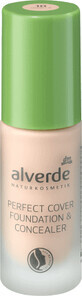 Alverde Naturkosmetik Perfect Cover fond de teint et correcteur 10, 20 ml