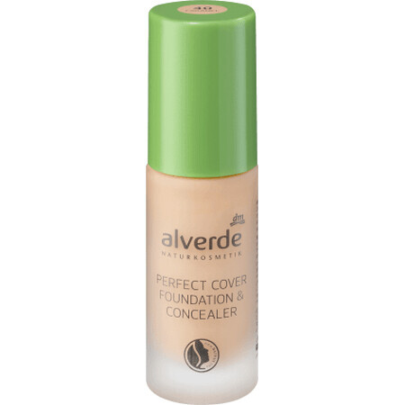 Alverde Naturkosmetik Perfect Cover fond de ten & concealer 40, 20 ml