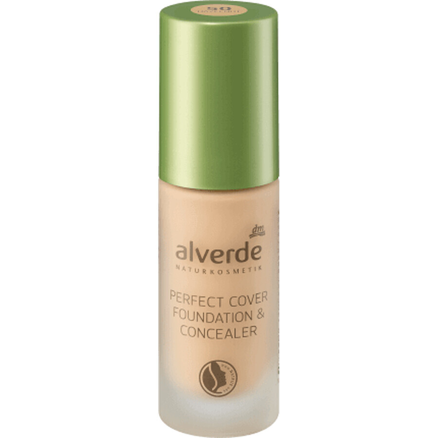 Alverde Naturkosmetik Fond de teint et correcteur Perfect Cover - No. 50, 20 ml