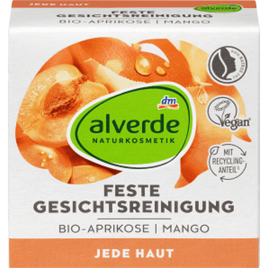 Alverde Naturkosmetik Savon solide à l'abricot et à la mangue pour le visage, 75 g