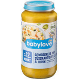 Babylove Menu Riz au poulet et patates douces ECO, 12+, 250 g