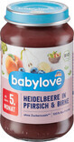 Babylove Heidelbeerp&#252;ree mit Pfirsichen und Birnen ECO, 5+, 190 g