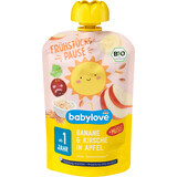 Babylove Piure de banane cireșe ECO de la 1an, 100 g