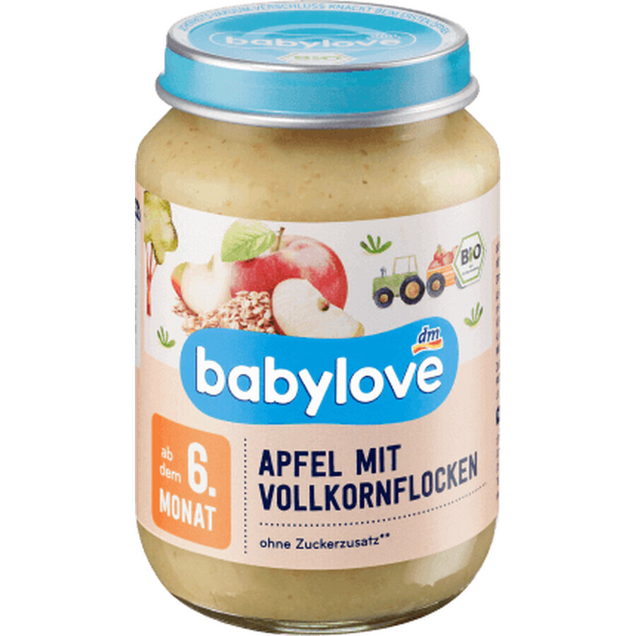 Babylove Purée de pommes aux céréales ECO, 6+, 190 g
