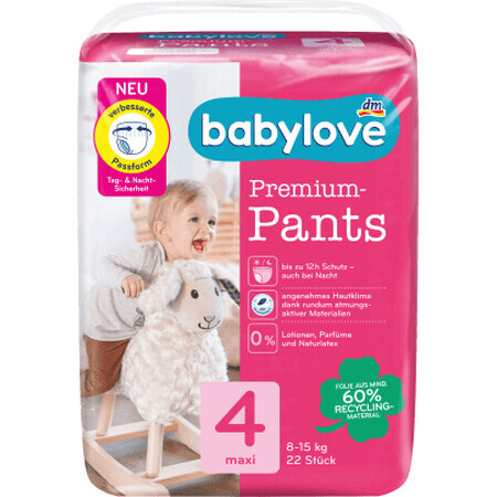 Pannolini Babylove Panty taglia 4, 22 pz