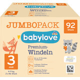 Babylove Premium jumbo luiers nummer 3, 92 stuks