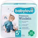 Pannolini Babylove Premium numero 5+, 34 pz