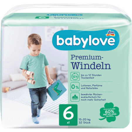 Babylove Premium Windel Nummer 6, 32 Stück