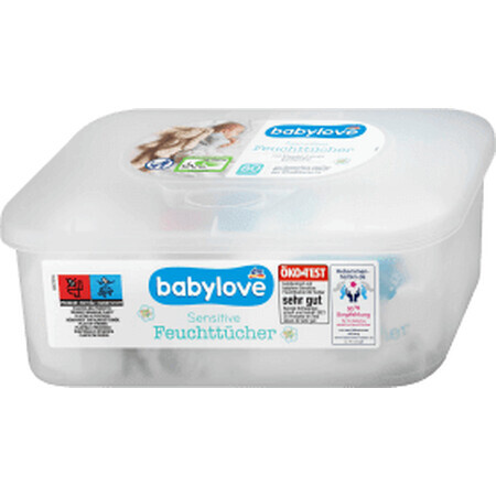 Babylove Feuchttücher in sensitiver Box, 80 Stück