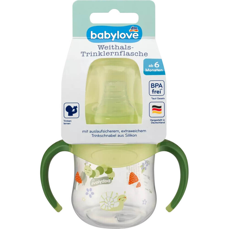 Babylove Sticlă pentru bebeluși cu mânere, de la 6 luni, 150 ml