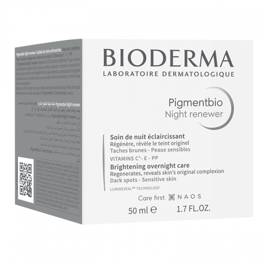 Bioderma Pigmentbio - Night Renewer Crema Viso Notte Anti-Macchie, 50ml