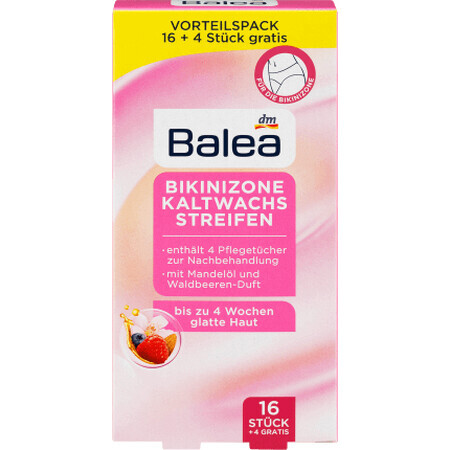 Balea Bikini wax bandes de cire, 16 pcs