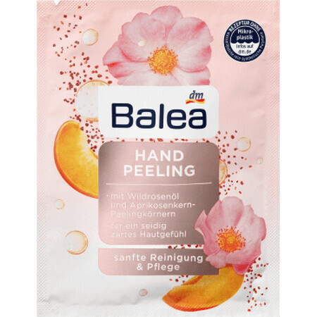 Balea Peeling pour les mains à l'huile de rose sauvage et d'abricot, 15 ml