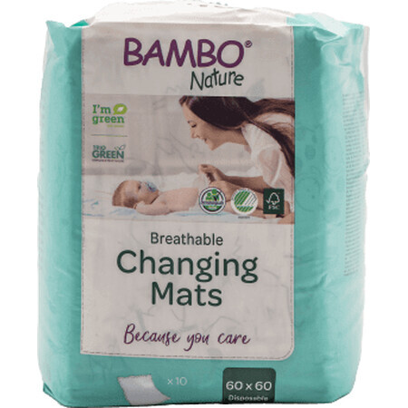 Bambo Nature Coussins à langer 60x60, 10 pcs