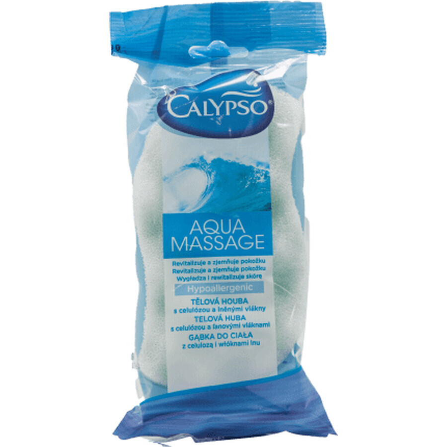 Éponge de bain de massage Calypso aqua, 1 pièce