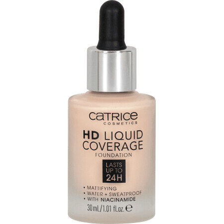 Fondotinta liquido Catrice HD Coverage 020 Rose Beige, 30 ml