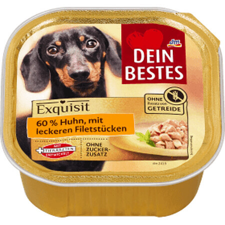 Dein Bestes kennel nourriture pour chiens avec 60% de poulet, 300 g