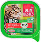 Dein Bestes ECO Katzennassfutter mit Rindfleisch, Erbsen und Raps&#246;l, 100 g