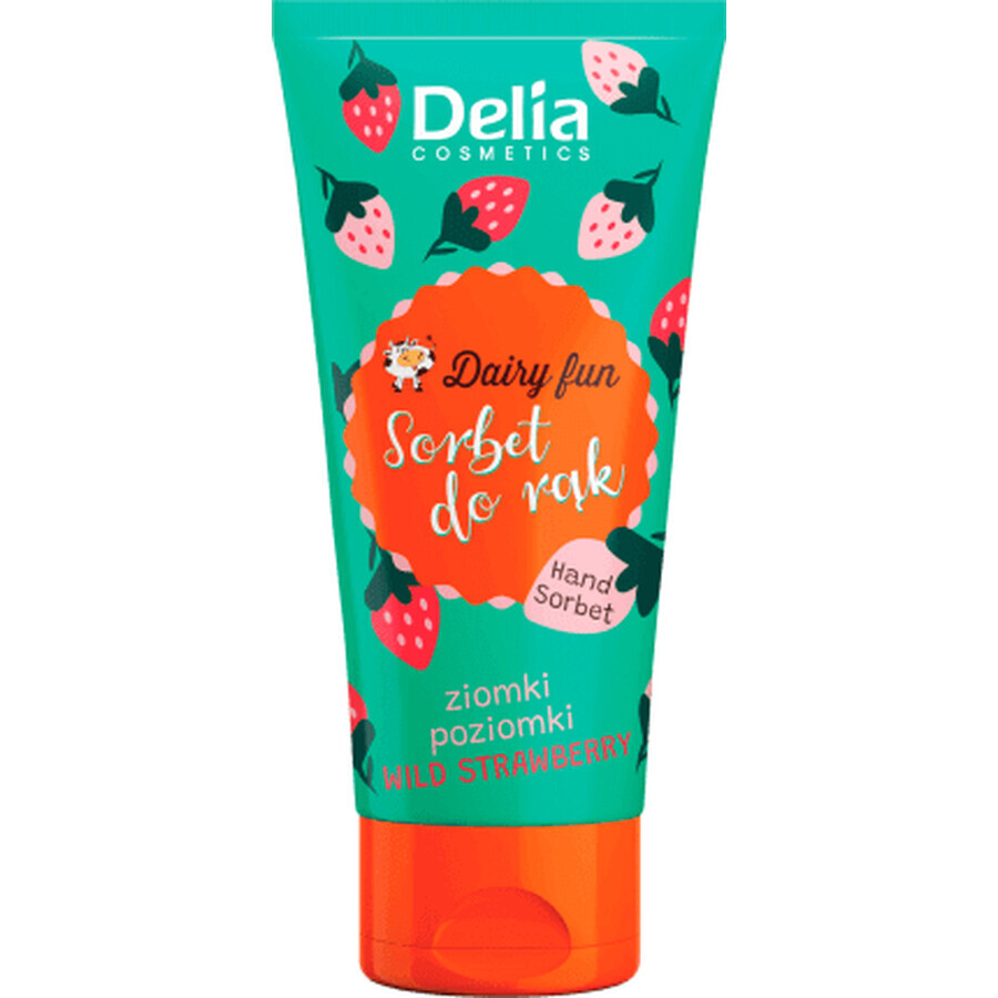 Delia Cosmetics Crème pour les mains au sorbet et à la fraise, 50 ml